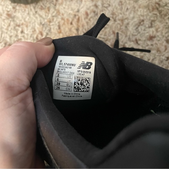 Women’s New Balance 574 Black Onyx Suede Casual Shoes Sneakers size 8 - Picture 7 of 7